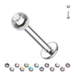 labret 1.2 acciaio completo 8mm con pallina 3 mm