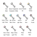labret 1.2 acciaio completo 8mm con pallina 3 mm - immagine 2