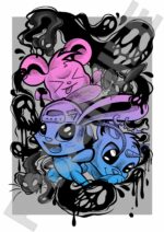 stampa pupazzetti dark -super limite edition -samy pimp-