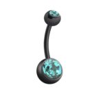 Piercing ombelico in titanio nero 0.8mm - immagine 6