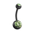 Piercing ombelico in titanio nero 0.8mm - immagine 2
