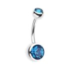 Piercing ombelico due cristalli 10mm - immagine 11