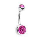 Piercing ombelico due cristalli 10mm - immagine 4