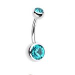 Piercing ombelico due cristalli 10mm - immagine 9