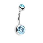 Piercing ombelico due cristalli 10mm - immagine 12