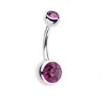 Piercing ombelico due cristalli 10mm - immagine 8