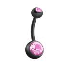 Piercing ombelico in titanio nero 0.8mm - immagine 4