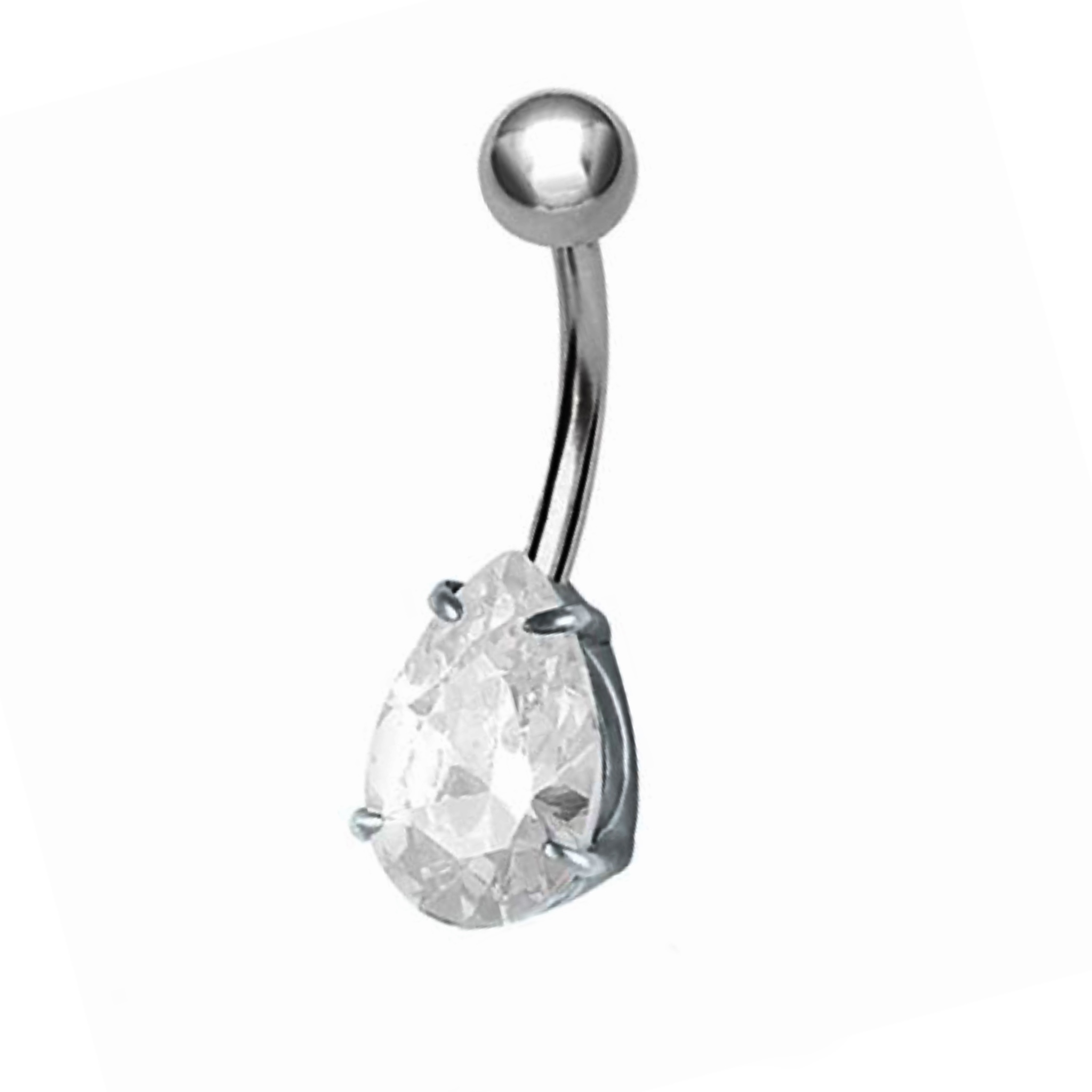 A7CD1376-B46D-4B47-BC20-2BFF0EF0E12C Piercing ombelico goccia acciaio 10mm - immagine 1