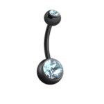 Piercing ombelico in titanio nero 0.8mm - immagine 7