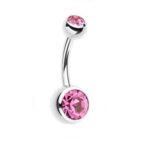 Piercing ombelico due cristalli 10mm - immagine 7