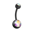 Piercing ombelico in titanio nero 0.8mm - immagine 3
