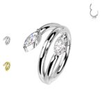 anello due foglioline - immagine 2