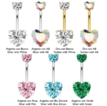 piercing ombelico doppio cuore - immagine 2