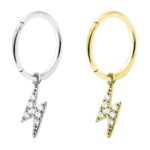 anello fulmine con brillantini - immagine 2