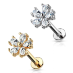 fiore 5 petali con cristalli - immagine 2