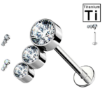 Tre cerchi brillanti titanio