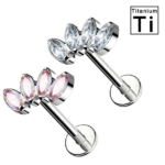 fior di loto titanio 4 brillanti - immagine 2