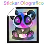 Panda Sticker olografico Dante style 2