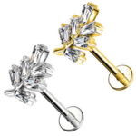 piercing 6 foglie di cristallo - immagine 2