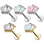 piercing 3 rettangolini - immagine 2