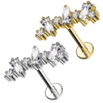 piercing brillantini 3 triangolini - immagine 2