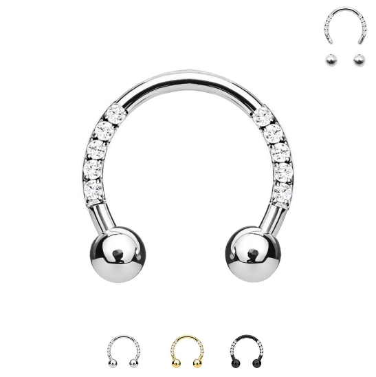 Screenshot 2023-10-20 alle 15.14.37 septum paletto1.2mm-palline 3mm colore argento con brillantini - immagine 1
