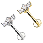 piercing 3 brillanti rombi - immagine 2
