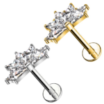 piercing 5 brillanti rombi - immagine 2