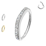 Anello ombelico fino con brillanti