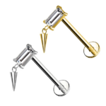 Piercing rettangolino con pendente - immagine 2