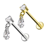 Piercing punto luce con pendente - immagine 2