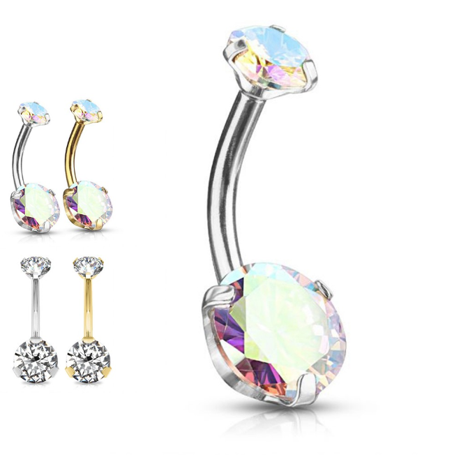 Screenshot 2024-07-20 alle 15.12.14 Piercing ombelico doppio gioiello incastonato - immagine 1