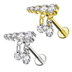 brillanti in scala con due pendenti - immagine 2