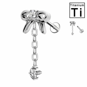 fiocco in titanio con catenina