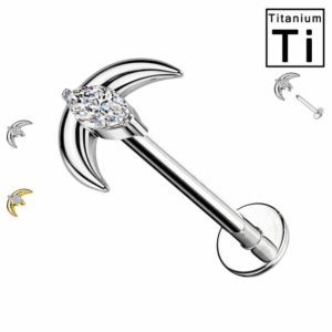 luna in titanio con cristallo