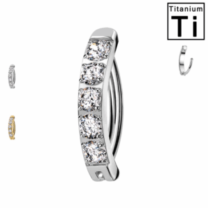 clicker per ombelico in titanio