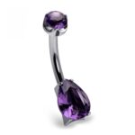 piercing ombelico con ametista