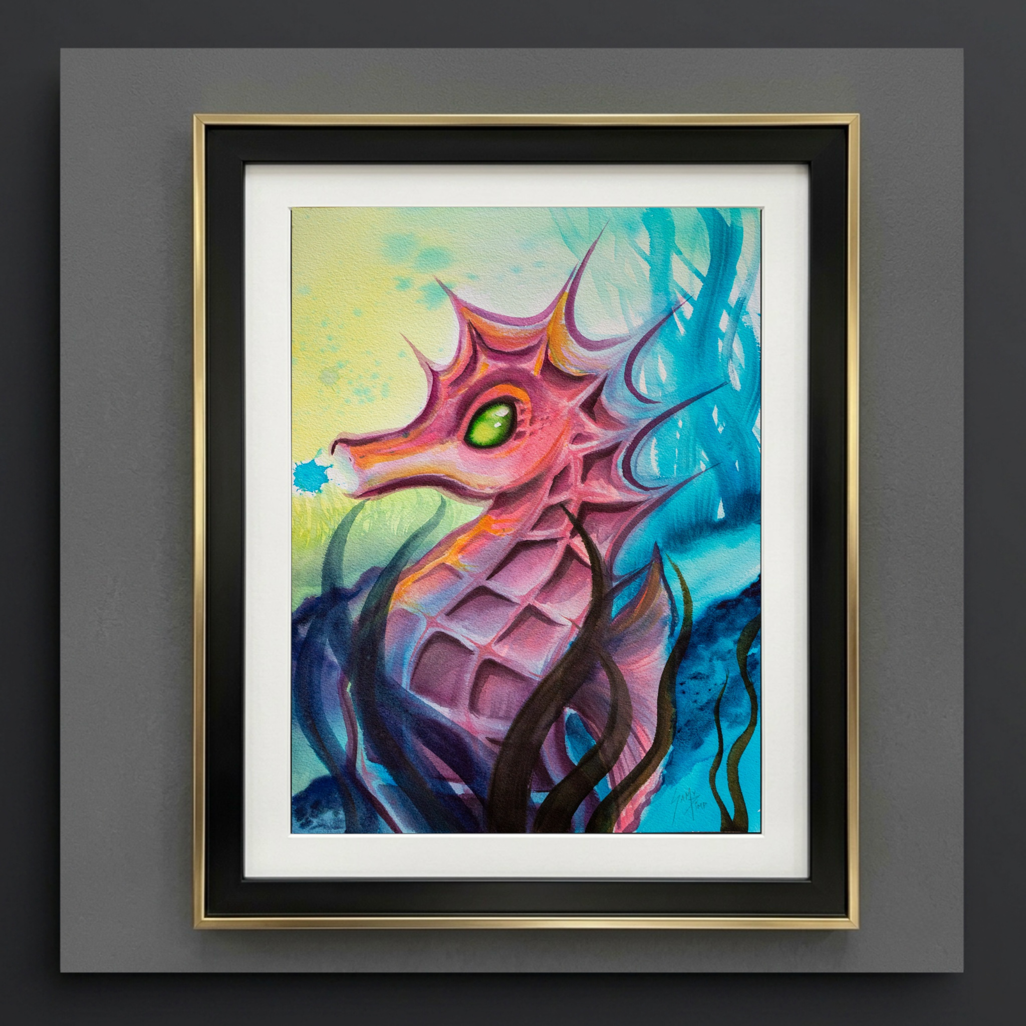 Opera_senza_titolo 650 Salty Seahorse acquerello - immagine 1