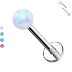 labret con sfera in opalite