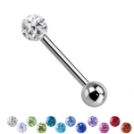 piercing per lingua effetto glitter
