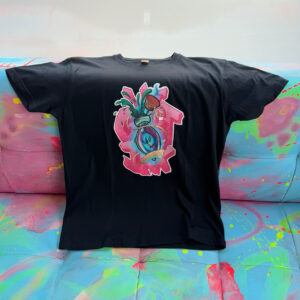 T-shirt nera con ink potion