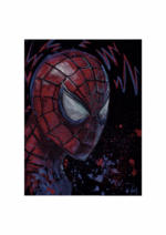 Spider-Man art print con inserti realizzati a mano perlescenti
